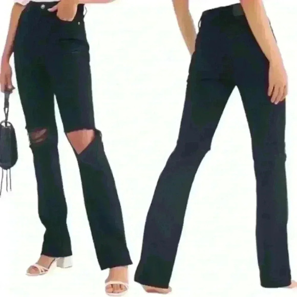 NWOT Free People women's black jean pants size 31 - Picture 1 of 16